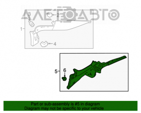 Capac spate dreapta Honda Accord 18-22, neagră.