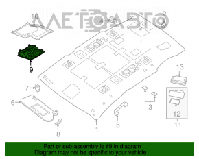 Plafonul de iluminare frontal pentru Nissan Murano z52 15-18 gri fără geamăn