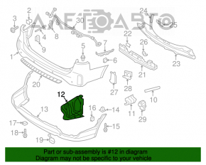 Protecție bara spate dreapta Kia Sorento 10-15