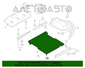 Пол багажника Subaru Legacy 15-19