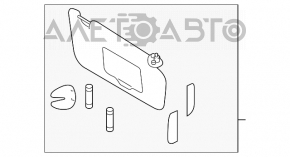 Capota stângă Subaru Legacy 15-19 gri, fără cârlig, pentru curățare chimică.