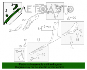 Capacul amortizorului frontal stânga Subaru Outback 15-19 gri, pentru curățare