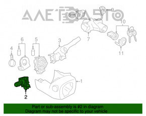 Comutatorul de sub volan din dreapta pentru Subaru Outback 15-19