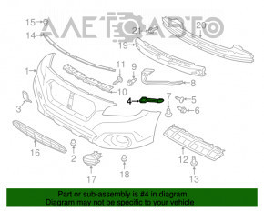 Крепление переднего бампера правое Subaru Legacy 15-19 OEM