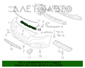 Suportul de montare a bara de protectie fata, centru sus, pentru Subaru Outback 15-19.