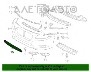 Нижняя решетка переднего бампера Subaru Legacy 15-17 дорест
