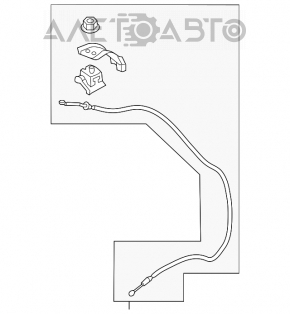 Manerul de deschidere a capotei Subaru Outback 15-19 din interiorul mașinii.