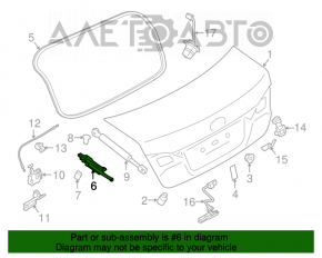 Buclele capacului portbagajului stânga Subaru Legacy 15-19