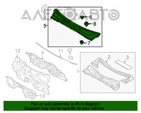 Grila stergatoarelor din plastic pentru Subaru Outback 15-19