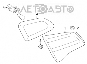 Lampa interioară pentru capacul portbagajului dreapta pentru Subaru Legacy 15-19