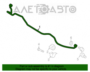 Stabilizatorul frontal Subaru Outback 15-19