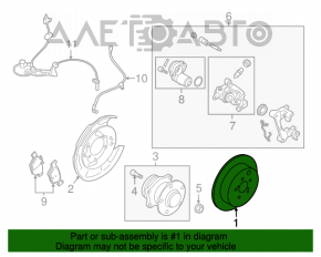 Placă de frână spate stânga Subaru Legacy 15-19