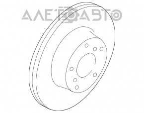 Placă de frână față dreapta Subaru Legacy 15-19 290/28mm ruginită.