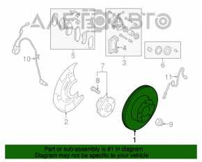 Placă de frână față dreapta Subaru Legacy 15-19 290/28mm ruginită.