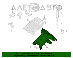 Suportul blocului ECU Dodge Dart 13-16 2.0 2.4