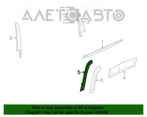 Capac usa spate stanga Jeep Cherokee KL 14-18, arc, nou, neoriginal