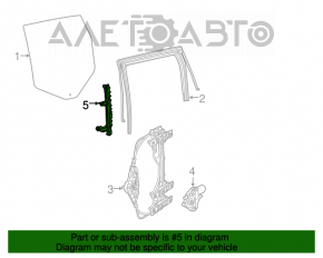 Geam ghidaj ușă spate dreapta Jeep Cherokee KL 14-