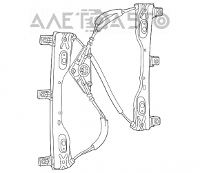 Geam electric cu motor fata dreapta Jeep Cherokee KL 14-