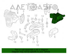 Pernele motorului stânga Jeep Cherokee KL 14- 2.4 FWD sunt crăpate.