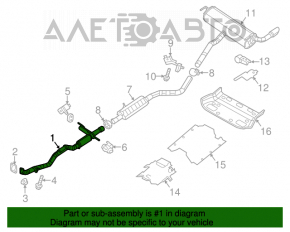 Tubul de admisie pentru Jeep Cherokee KL 14- 2.4 awd