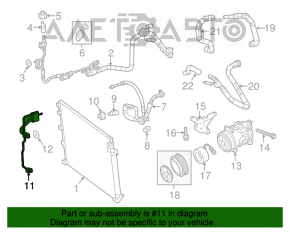 Трубка кондиционера длинная Jeep Cherokee KL 14-18 2.4