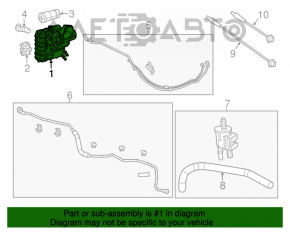 Canistra cu absorbant de cărbune pentru Jeep Cherokee KL 14 - piesă defectă.