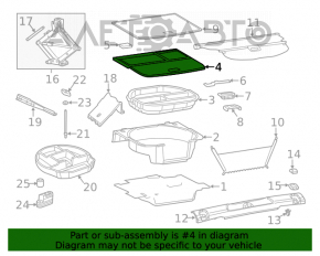 Пол багажника Jeep Cherokee KL 14-18 черн