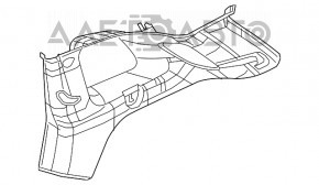 Capac spate dreapta Jeep Cherokee KL 14-18 negru, fara dop, zgarieturi