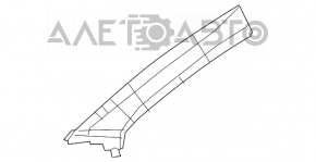 Capacul suportului frontal dreapta superioara Jeep Cherokee KL 14-18 gri.