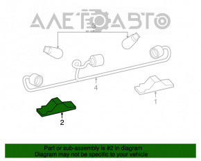 Lumină numărul ușii portbagaj stânga Jeep Cherokee KL 14-18 nou original OEM