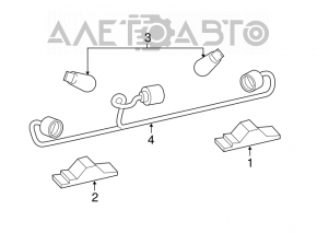 Lumină numărul ușii portbagaj dreapta Jeep Cherokee KL 14-18 nou original OEM