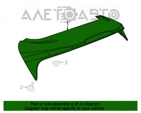 Spoilerul portbagajului Jeep Cherokee KL 14-18