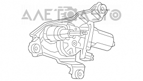 Трапеция дворников с моторчиком задняя Jeep Cherokee KL 14-18