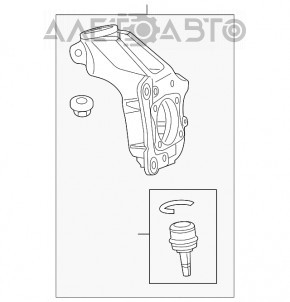 Capacul frontal stânga Jeep Cherokee KL 14-18 FWD