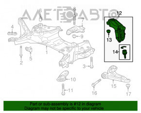 Capacul frontal stânga Jeep Cherokee KL 14-18 FWD