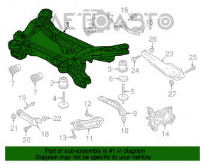 Подрамник задний Jeep Cherokee KL 14-22 FWD