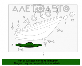 Крепление переднего бампера под фарой правое Ford Escape MK3 13-16 дорест