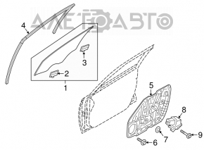 Geam electric cu motor, fata stanga, Kia Optima 16- panou