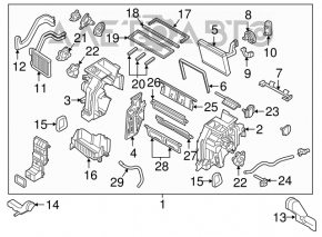 Actuator motor actionare incalzitor aer conditionat Kia Optima 16 - nou original OEM