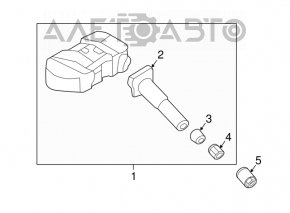 Senzor de presiune a roților Hyundai Santa FE Sport 13-18, nou, original OEM