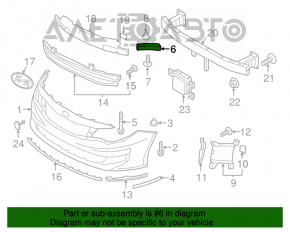 Suportul pentru bara de protecție față dreapta Kia Optima 16-