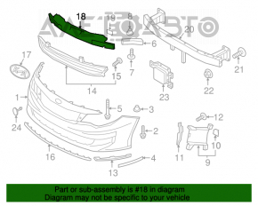 Absorbantul de bara fata Kia Optima 16-18, versiunea pentru piata din SUA.