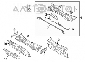 Grila stergatoarelor din plastic pentru Kia Optima 16-