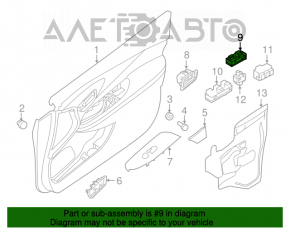 Controlul geamului electric din spatele stânga Nissan Murano z52 15-