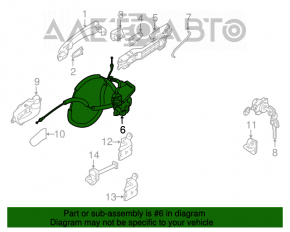 Замок двери передней правой Nissan Murano z52 15-