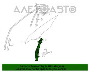 Geam electric cu motor dreapta față Nissan Murano z52 15-