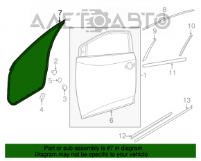 Уплотнитель двери передней левой Nissan Murano z52 15-