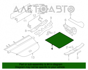 Capacitatea portbagajului Nissan Murano Z52 15- este de culoare bej.