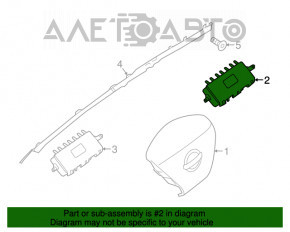 Airbagul de pasager din bordul Nissan Murano Z52 15-18