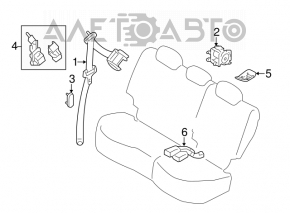 Ремень безопасности задний правый Nissan Murano z52 15-18 беж